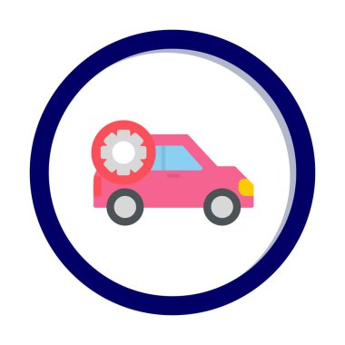 Otomobil Ayarları ikon vektör illüstrasyonu          