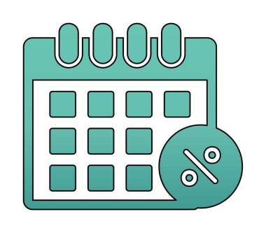 Takvim simgesi, vektör çizimi