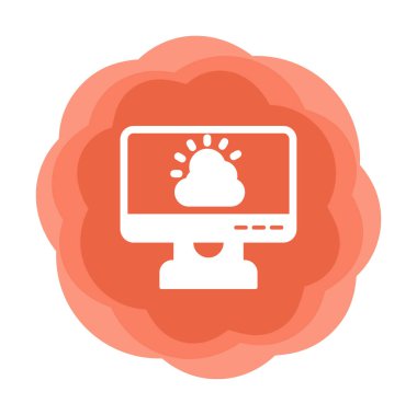 Hava Durumu Haber simgesi, vektör illüstrasyonu 