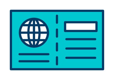 Kartpostal düz simgesi. vektör illüstrasyonu