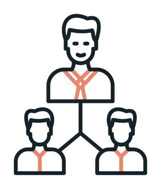 Takım çalışması kavramının iş dünyası simgesi, vektör illüstrasyonu 