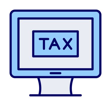 vergi ödeme ikonu vektör illüstrasyonu