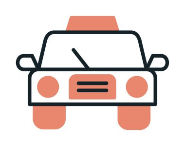 taksi simgesi vektör illüstrasyonu 