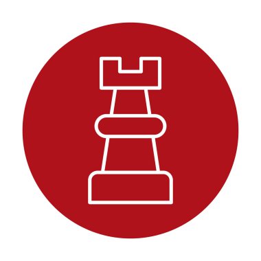 Satranç kalesi için vektör simgesi