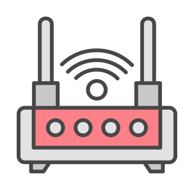  Wi-fi yönlendirici vektör illüstrasyonu