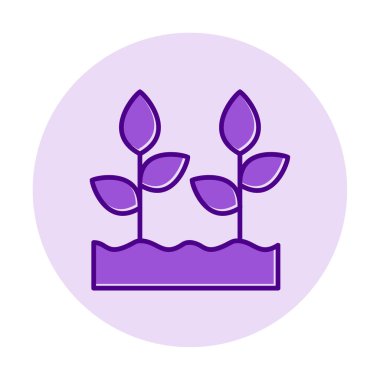Büyüyen Bitkiler web simgesi, vektör illüstrasyonu 