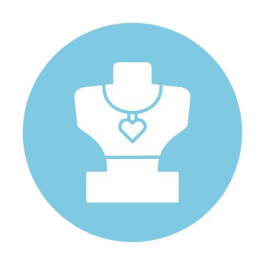 Kolye düz simgesi, vektör çizim                  