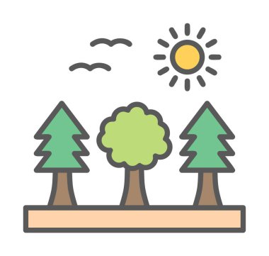 forest icon, vector illustration simple design