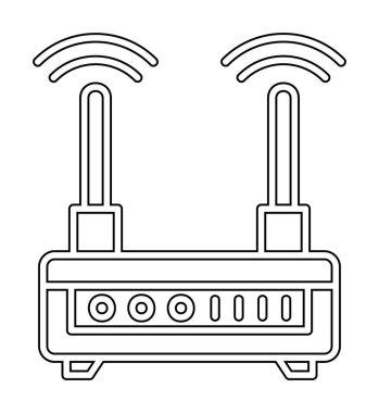  Wi-fi yönlendirici vektör illüstrasyonu