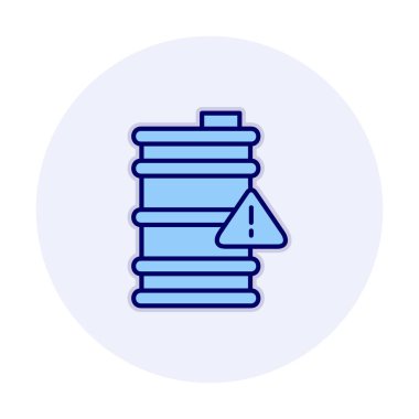 Tehlike işareti ve namlu simgesi, vektör illüstrasyonu 