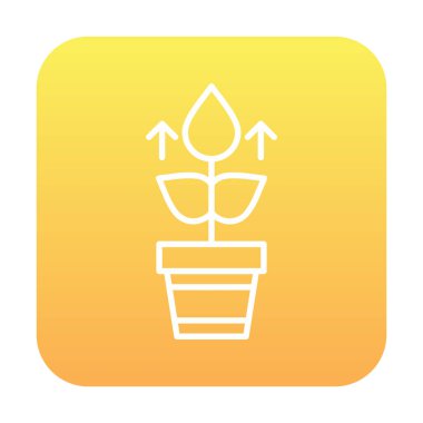 Bitki büyüme ikonu vektör illüstrasyonu