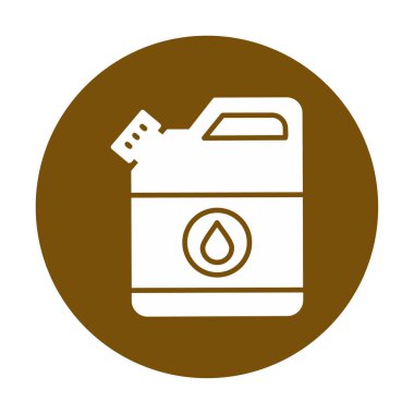 Yağ tenekesi simgesi. Web tasarımı için basit yakıt vektör simgesi çizimi                                