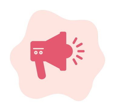 hoparlör, megafon simgesi. vektör çizim.  