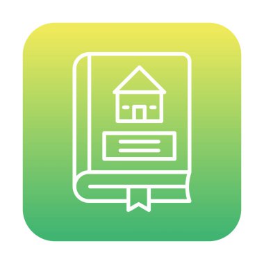 Mimarlık Kitabı düz simgesi, vektör illüstrasyonu 