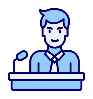 Konferans simgesi, vektör çizimi 