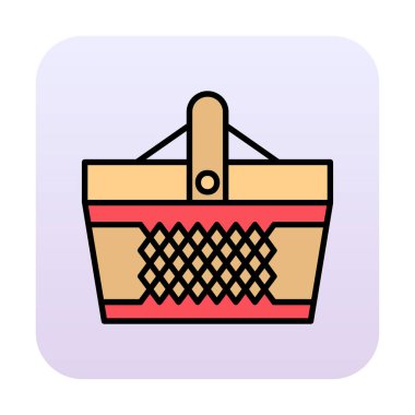 Sepet simgesi, vektör illüstrasyonu 
