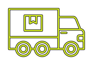 kamyon simgesi, vektör illüstrasyonu