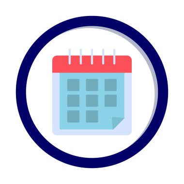 Takvim simgesi, vektör çizimi