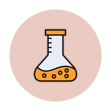 Matara ikonu. Laboratuvar ekipmanları. vektör illüstrasyonu.                     