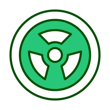 Radyasyon işareti. Web simgesi basit tasarım