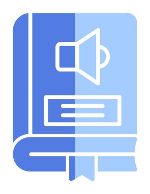 Basit Ses Kitabı simgesi, vektör illüstrasyonu