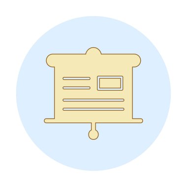 Sunum tahtası simgesi, vektör illüstrasyonu