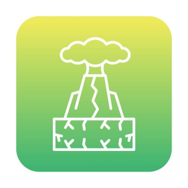 Volkan vektör illüstrasyonu, çizgi film simgesi ögesi.                         