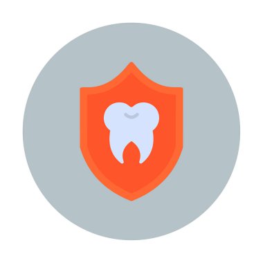 Diş Koruma simgesinin vektör illüstrasyonu 