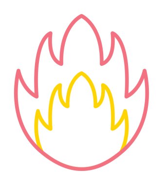 düz ateş simgesi vektör illüstrasyon tasarımı