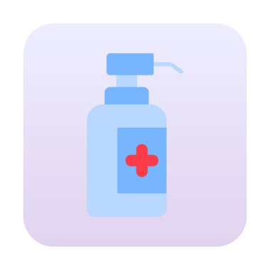 Dezenfektan şişesi ikonu. vektör illüstrasyonu 