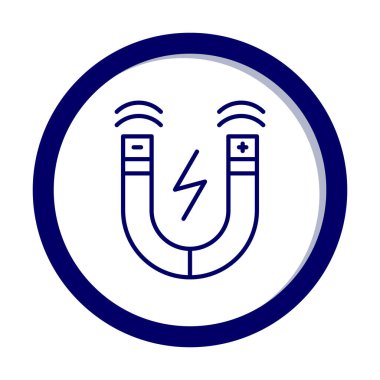 Manyetik alan simgesi, vektör illüstrasyonu