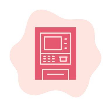 atm simge vektör illüstrasyonu 