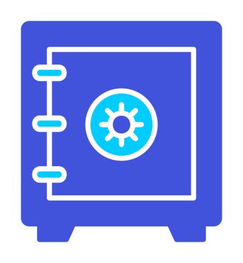 Güvenli kutu simgesi, vektör illüstrasyonu 