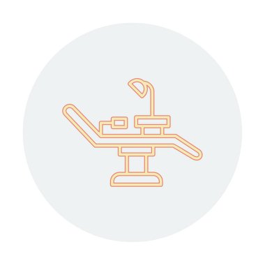 Dişçi Sandalyesi vektör illüstrasyonu, simge ögesi arkaplanı                