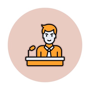 Konferans simgesi, vektör çizimi 