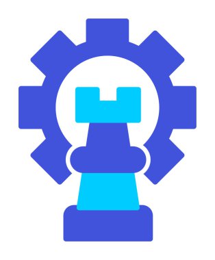 Basit Strateji simgesi, vektör illüstrasyonu