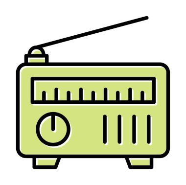 radyo simgesi web basit illüstrasyon