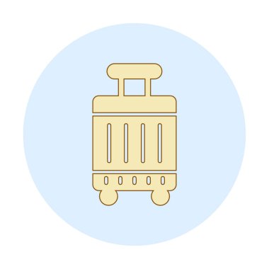 bavul ikonu vektör illüstrasyonu 