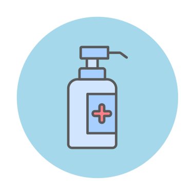 Dezenfektan şişesi ikonu. vektör illüstrasyonu 