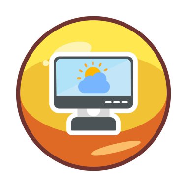 Hava Durumu Haber simgesi, vektör illüstrasyonu 