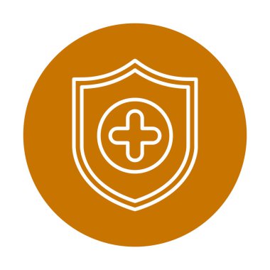 Basit Tıbbi Sigorta simgesi, vektör illüstrasyonu