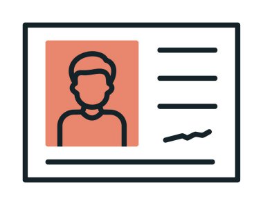 Tanımlama kartı vektör illüstrasyonu