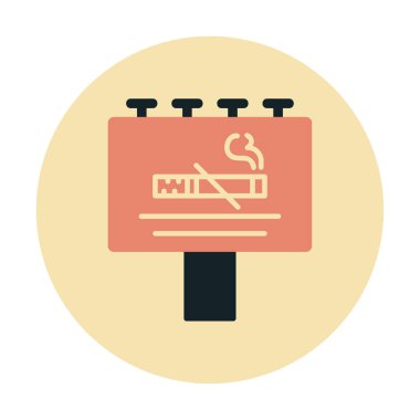 Sigara içilmeyen Billboard 'un vektör illüstrasyonu 