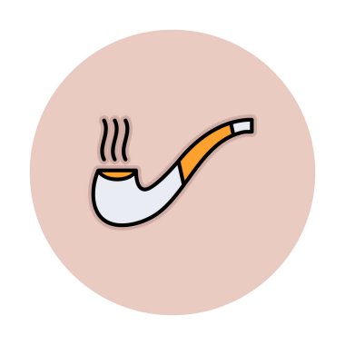 tütün tüttürme çubuğu simgesi, vektör illüstrasyonu