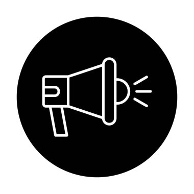 hoparlör, megafon simgesi. vektör çizim.  