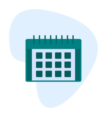 Takvim simgesi, vektör çizimi