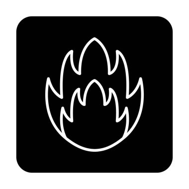 düz ateş simgesi vektör illüstrasyon tasarımı