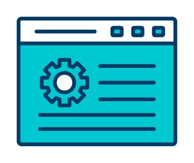 Ağ ayarı. Web simgesi basit illüstrasyon 