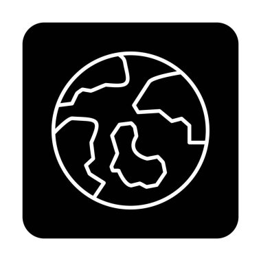 earth icon, vector illustration simple design