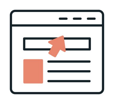 Web sayfası simgesi, vektör illüstrasyonu